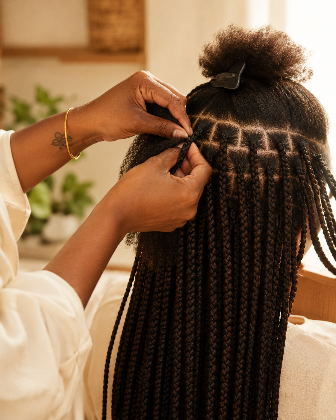 Braider at work